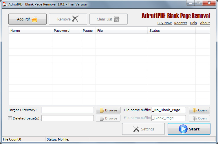 Extract PDF Blank Pages Screenshot